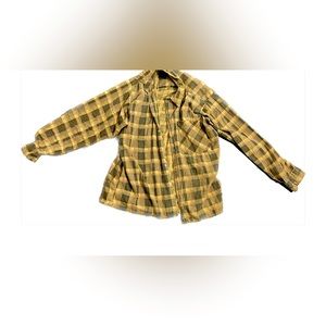 Orange Plaid Flannel Y2K